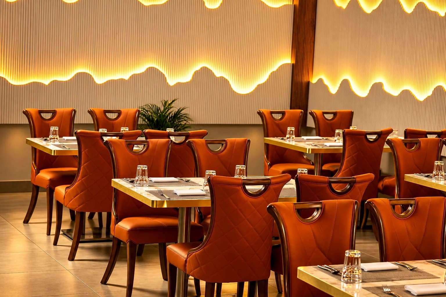 Tables for four at Fish Town