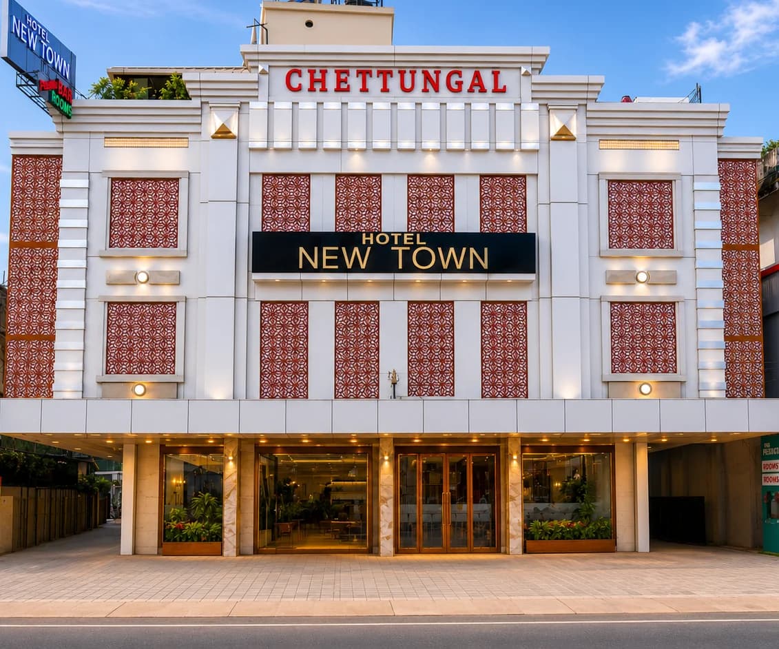 Chettungal New Town Hotel facade on NH 544, Angamaly